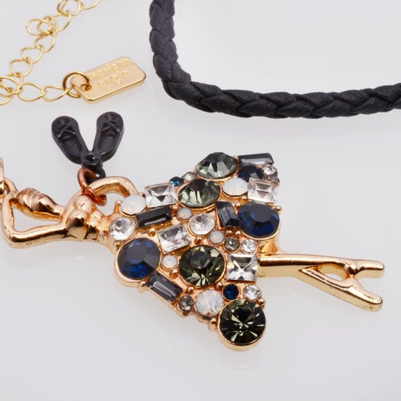 Ballerina Pendant with American Eagle Leather choker - Picture 4 of 8